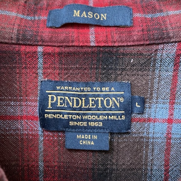 Pendleton Men's Red Plaid Shirt - Picture 2 of 3